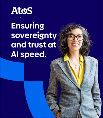 Atos brand campaign creative — Ensuring sovereignty and trust at AI speed, portrait 1