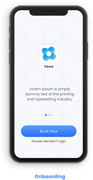 Hawa app onboarding screen