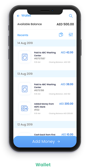 Hawa app wallet screen