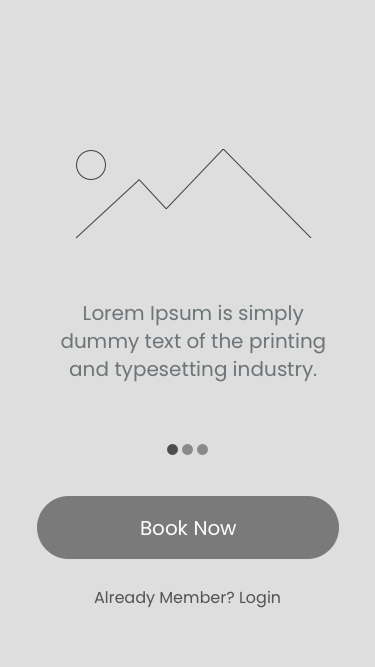 Hawa app wireframe — booking screen